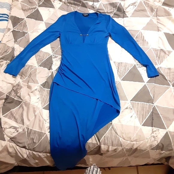 Bebe Dresses Bebe Royal Blue Asymmetrical Long Sleeve Dress Poshmark Bebe Dresses Bebe Royal Blue Asymmetrical Long Sleeve Dress Poshmark